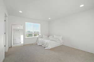 View of carpeted bedroom