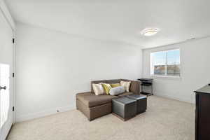 View of carpeted living room