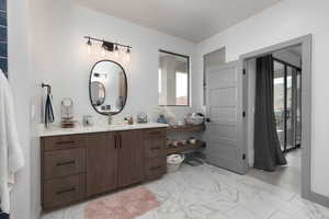 Bathroom featuring vanity