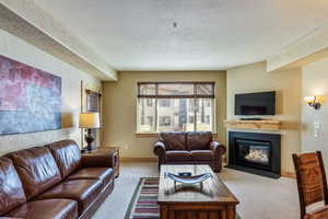 View of carpeted living room