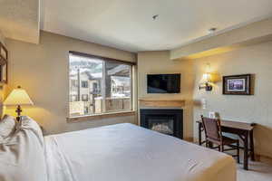 Bedroom featuring carpet