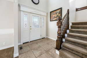 View of tiled entrance foyer