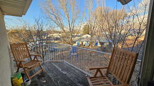 View of wooden terrace