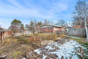 View of snowy yard