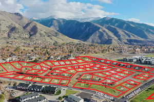 Aerial view of subdivision