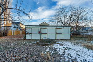 Outbuilding in back half of yard