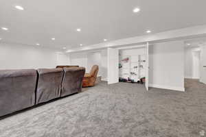 View of carpeted living room