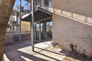 View of patio / terrace with a balcony