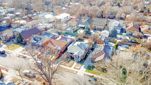 Birds eye view of property