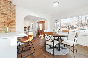 Dining room featuring dark hardwood / wood-style flooring