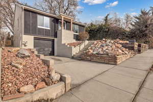 View of front of house featuring a garage