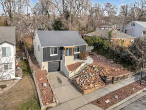 Single story home featuring a garage