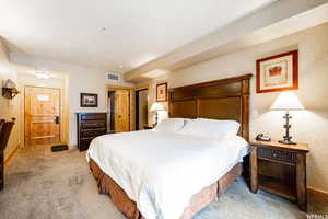 View of carpeted bedroom