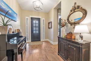 Foyer featuring light hardwood / wood-style floors