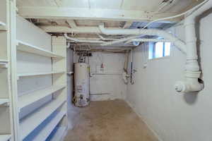 Basement with gas water heater