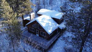 View of snowy aerial view