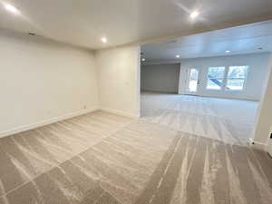 Empty room with light carpet