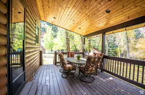 View of wooden terrace