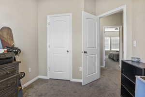 View of carpeted bedroom