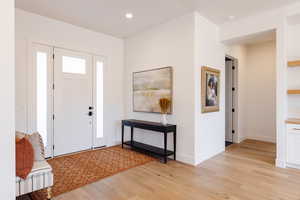 Entryway featuring light hardwood / wood-style floors