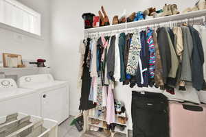 ADU Walk in Closet with Laundry Room