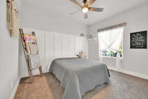 Bedroom with accent wall