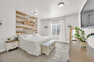 Master Bathroom with custom accent wall.