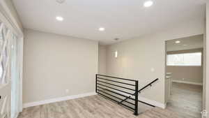 Interior space featuring hardwood / wood-style flooring