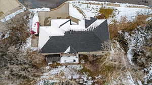 View of backyard and dry creek bed