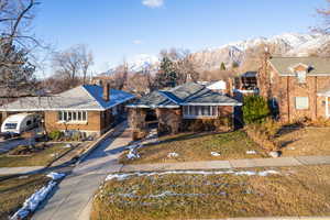 View of front of house with a mountain view