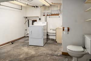 Bathroom combo laundry room