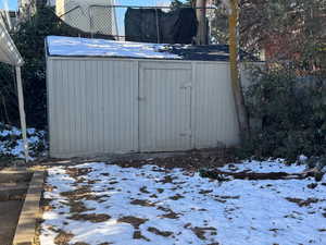 View of snow covered structure