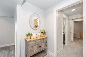 View of hallway in basement