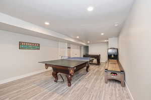 Basement family room and game room