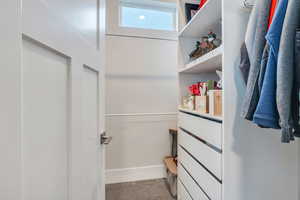 View of spacious closet