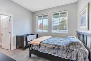 View of carpeted bedroom