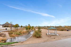 Exterior space with a gazebo