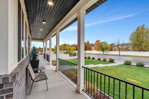 Balcony with a porch