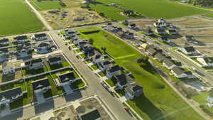 Aerial view with a rural view