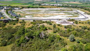 Aerial view with a rural view