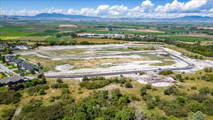 Aerial view with a mountain view and a rural view