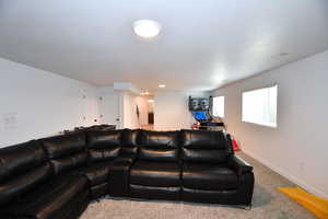 View of carpeted living room