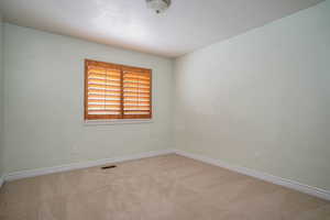 View of carpeted spare room