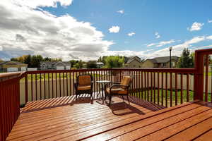 View of wooden deck