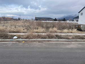 View of yard featuring a mountain view