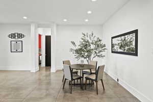 View of dining room