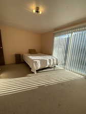 Unfurnished bedroom with carpet