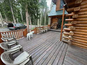 View of wooden terrace