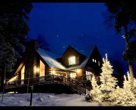 View of log home