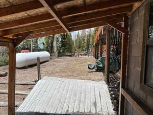 View of wooden deck